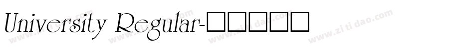 University Regular字体转换